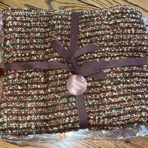 Tag Brand Wool Throw from India Orange Brown new w/ tags 2004